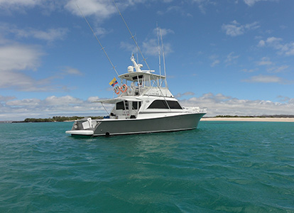 Ferry in the middle of the sea.